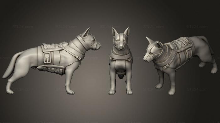 Статуэтки животных (Собака, STKJ_2114) 3D модель для ЧПУ станка